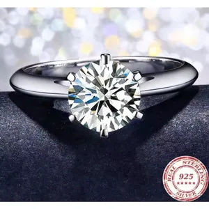 2 Carat‎ Platinum Solitaire Simulated Diamond Engagement Wedding Ring, Size 10 thumbnail 14