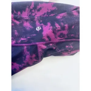Lululemon Wunder Under Leggings Women 4 Plum Purple Black Tie Dye Mid‎ Rise Luon thumbnail 3
