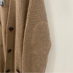 360 Cashmere wool and cashmere waffle knitted grandpa cardigan NEW thumbnail 7