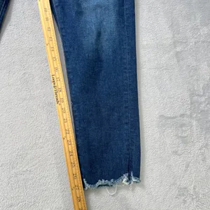 LOFT‎ High Rise Mom Jeans Frayed Hem Dark Wash Denim Comfort Stretch Size10 thumbnail 8