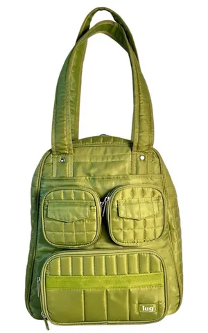 Lug Green Overnight‎ Tote Shoulder Bag Zippered Pockets Travel Bag thumbnail 1