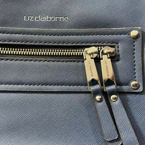 Liz Claiborne Blue Shoulder Bag Purse Minimalist Preppy Chic Vintage Staple thumbnail 5