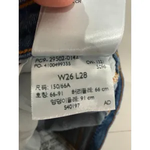 Levis 501 Jeans Women Sz 26x28 Blue Denim Button Fly Straight Le thumbnail 4