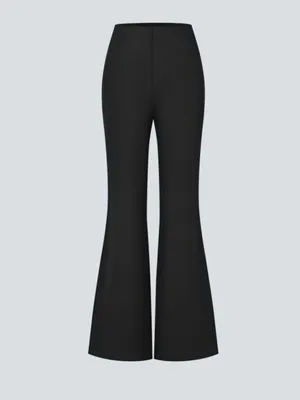 Halara Black Flex High Rise Back Side Pockets Slight Flare Size Petite Small NEW thumbnail 5