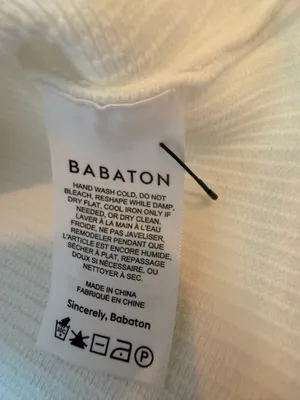 Aritzia Babaton Sculpt Knit Sweetheart Long Sleeve Top Matte Pearl XS thumbnail 3