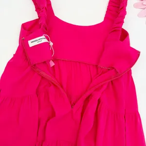 Amanda Uprichard Nicolia Tiered Mini Dress: Begonia Pink thumbnail 10