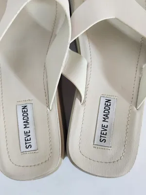Steve Madden Cream Platform Flip Flop Sandals Size 10 Flaw thumbnail 4