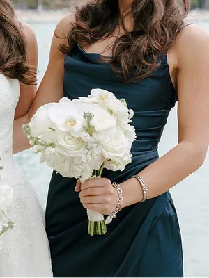 Satin Navy Birdy Grey Dress thumbnail 3