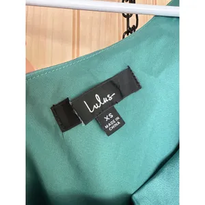 Lulus Love Me Tonight Sage Green Satin One-Shoulder Mini Dress Party Cocktail XS thumbnail 6