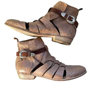 STEVEN‎ By Steve Madden Cut Out Ankle Boots Distressed leather Women's Size 38 thumbnail 2