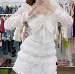 The Moon Japanese Kawaii Lolita Sailor Moon Himekaji White Lace Princess Blouse Shirt thumbnail 1