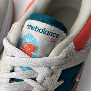 NEW BALANCE 550 Sea Salt Verdigris Speckled Soles Sneakers 8.5 Ortholite Comfort thumbnail 5