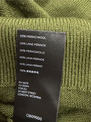 Anthropologie Gabby Long Sleeve Cropped Wool Blend Sweater Green Women’s XS thumbnail 4