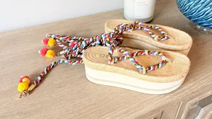 O Bag Platform‎ Espadrille Rope Sandals Women Multi-color EU 37 thumbnail 1