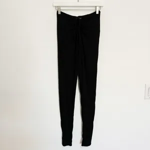 Naked Wardrobe Rich Leggings Size M Black Tie Wrap Waist Ruched Alternative Chic thumbnail 3