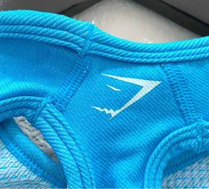 GYMSHARK Neon Blue Ultra Seamless Crop Top Size S thumbnail 8