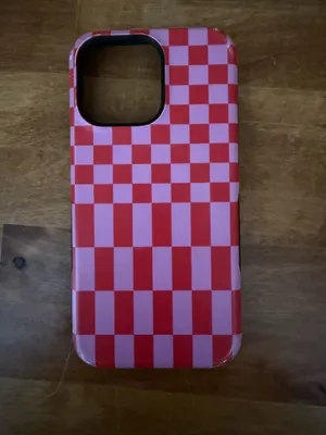 iPhone 15 pro max checkered case Red thumbnail 1