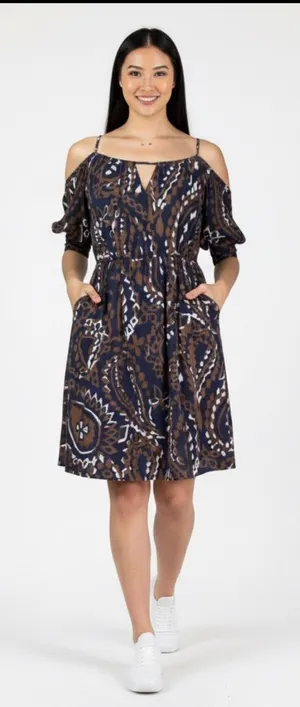 Anthropologie VANESSA VIRGINIA Convivial Midi Dress Boho Cotton thumbnail 1