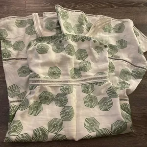 Alexis Delanna Ladder-Stitch Mermaid Dress in Green Embroidery thumbnail 8