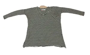 Free People Beach One Body Un Corp Green Striped Oversized Tunic Top Long Sleeve thumbnail 1