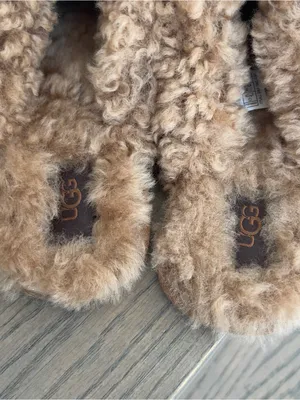 UGG Maxi Curly Sister Slide Slippers in Chestnut Brown NWOB thumbnail 6