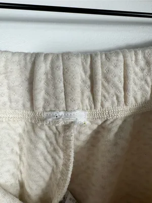 OFFLINE by Aerie Coffee Run‎ Jogger Womens M Cream Textured Sweatpants thumbnail 9