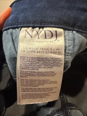 NYDJ Slim Bootcut Lift Tuck Technology Denim Dark Blue Jeans SZ 16 thumbnail 5