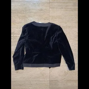 Ann Taylor Black Velvet‎ Blazer SJacket Hook Closure Size 0 NWT $169 thumbnail 4