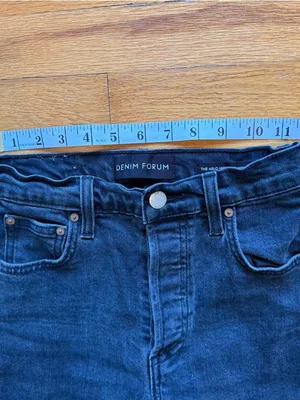 Denim Forum Aritzia the Arlo High Rise Straight Denim Jeans Black‎ size 23 thumbnail 4