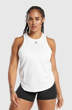 Gymshark Stringer Training White Tank Top thumbnail 1