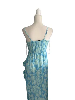 ANGIE. Blue Floral Cutout Maxi Dress Sz M NEW NWT thumbnail 5