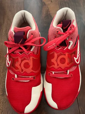 KD Trey Basketball Shoes Nike 5X Red-Coconut thumbnail 4