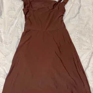 Strapless Brown A-Line Dress with Wide Straps thumbnail 2