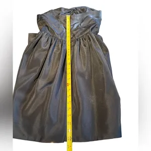 HOST PICK Vintage Talbots Kappi 80’s Black Taffeta Strapless PROM Dress Size SP thumbnail 10