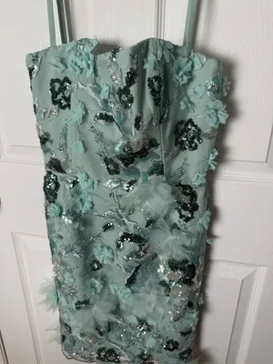 Helsi Hilma Sequin Floral Appliqué Cocktail Minidress S thumbnail 3