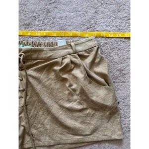 Maurices Shorts Women's Beige Faux Suede Lace Up Stretch Drawstring Size‎ XL NWT thumbnail 8