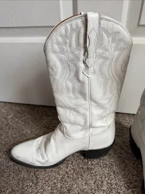 Shyanne White Leather Western Cowboy Boots thumbnail 5