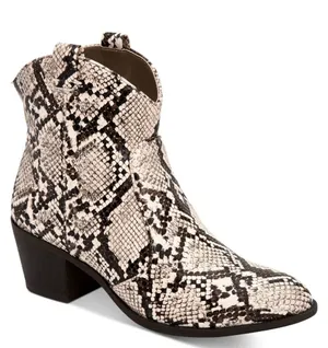 Style & Co. MyKenna Western Snakeskin Ankle Booties Size 9 thumbnail 1