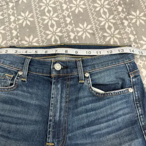 7 For All Mankind High Waist Cropped Straight Jeans Authentic Light Size 27‎ thumbnail 9