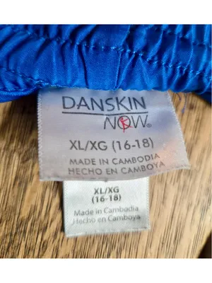 Danskin Now Girls Athletic Running Shorts Cobalt Blue Neon Trim XL 16-18 W-212 thumbnail 3