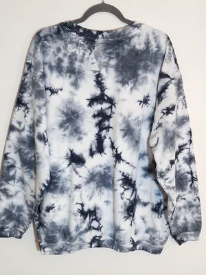 Chicka-D Gray and White Tie Dye You Are Beautiful Oversized Pullover Size XL thumbnail 4