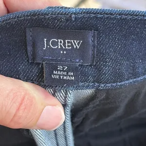 J. Crew Factory Women's Denim Trouser Pant Dark Wash Size 27 thumbnail 7