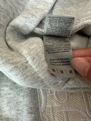 Embroidered Hoodie Gray Size M thumbnail 3