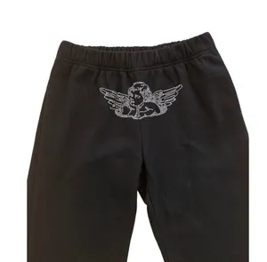 Edikted - Angie Rhinestone Sweatpants in Black thumbnail 2