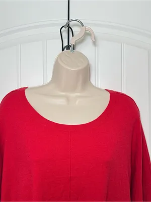 Wonderly Women’s 2X Red Knit Top Sweater Normcore Indie Sleaze Minimalist thumbnail 4