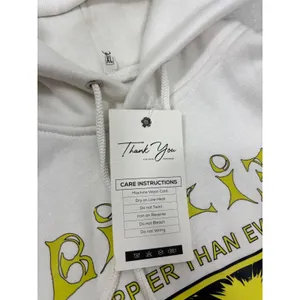 Billie Eilish Happier Than Ever World Tour 2022 Hoodie White Yellow Graphic XL thumbnail 10