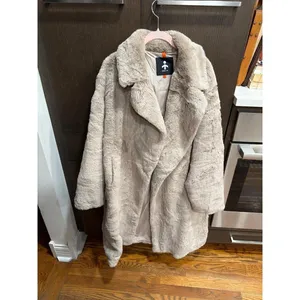 Orolay Women's Fuzzy Fleece Winter Jacket Faux Fur Lapel Coat XL thumbnail 2