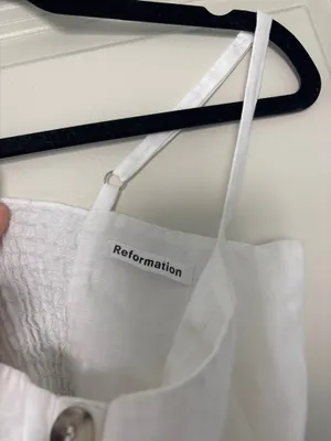 Reformation White Midi Dress thumbnail 2