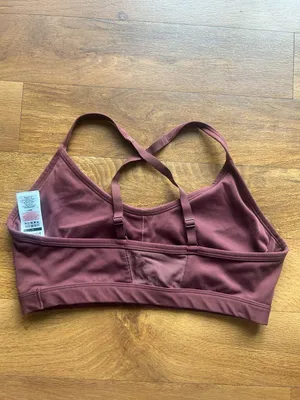 Gymshark Ruched Sports Bra in Rosewood Red thumbnail 2