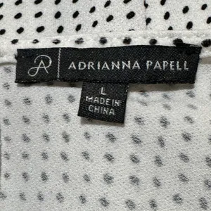 Adrianna Papell Large Top Polka Dot 3/4 Balloon Sleeves Keyhole Neck Multi thumbnail 7